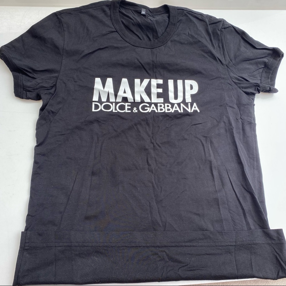 Dolce & Gabbana Logo MAKEUP T-Shirt Black L - Picture 2 of 9